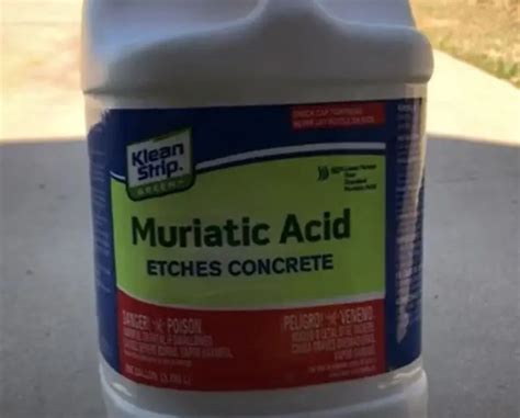 muriatic acid to unblock drain